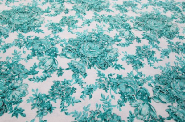 silver teal cotton