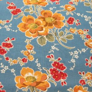 blue gold floral