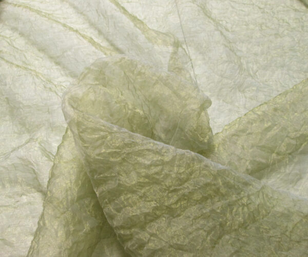 Sage Green Crinkle Organza