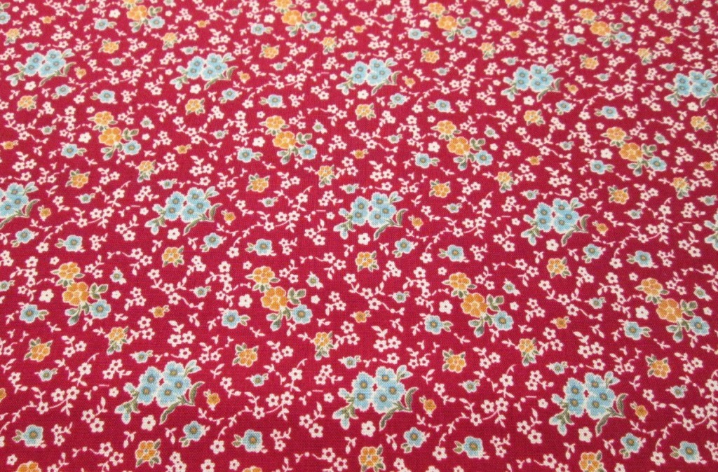 Dan River Red Small Print Cotton Quilting Fabric