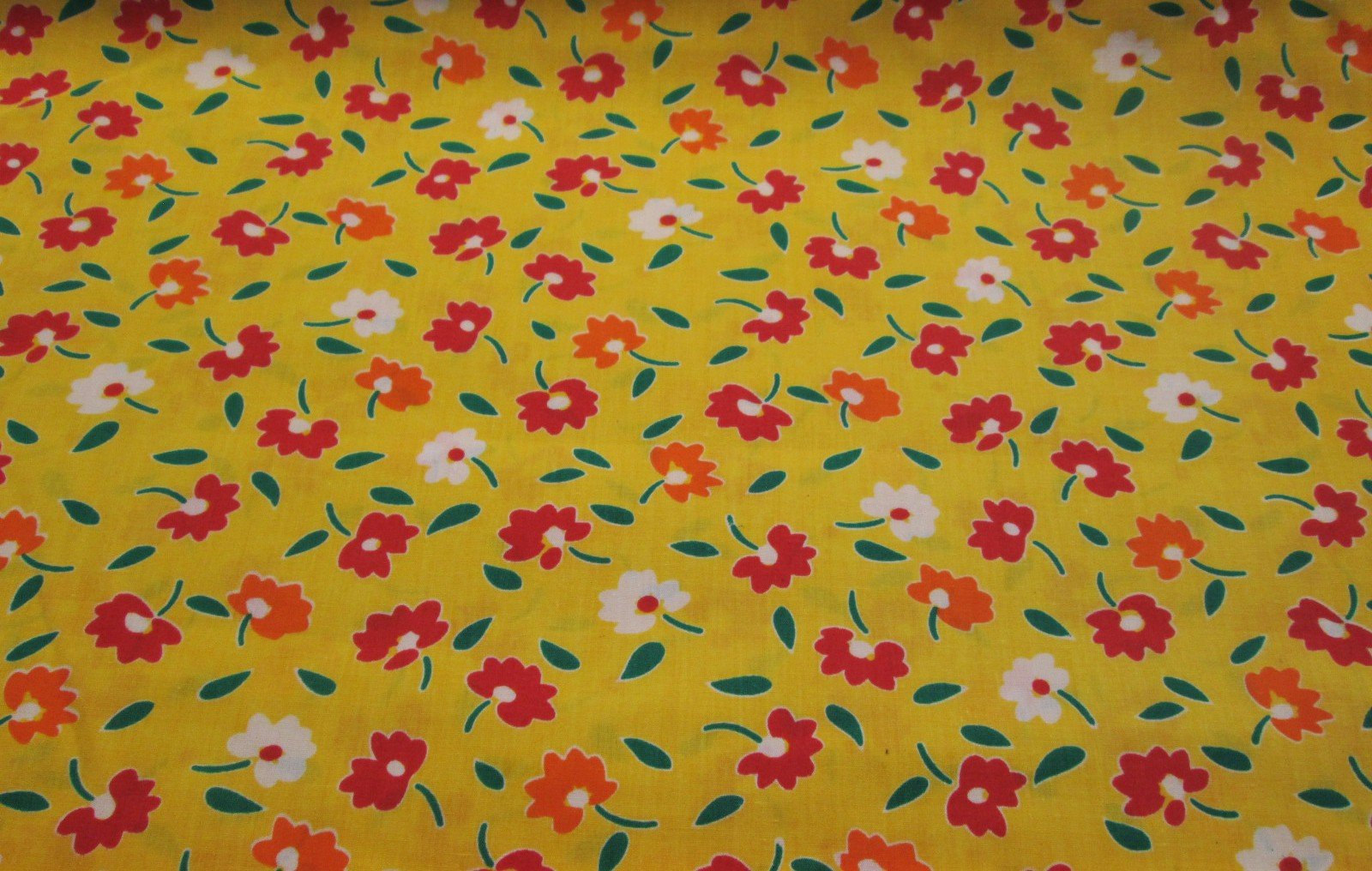 Yellow with Flowers Quilting Fabric | Bird City Fabrics