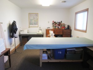 De-cluttered Sewing Area