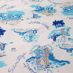 golf theme cotton fabric