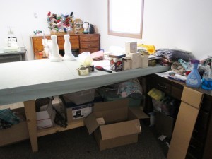 Cluttered Cutting Table