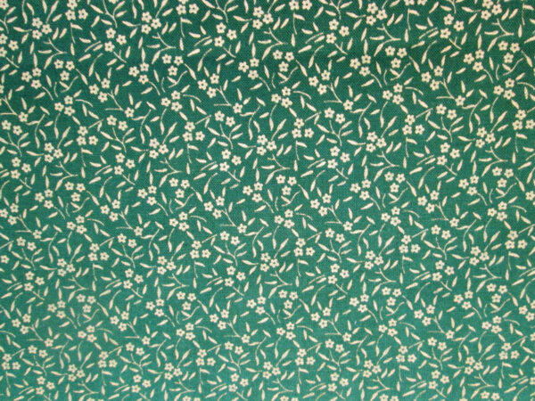 Green Floral Cotton Fabric